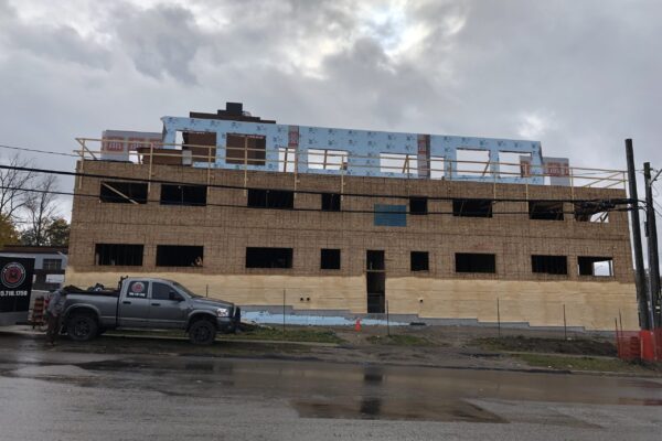 faming for a large commercial building foundation d framing being added for a commercial building - J.R. Construction LTD - midland on
