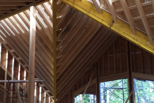 wooden framing image of a roof - J.R. Construction LTD - midland on