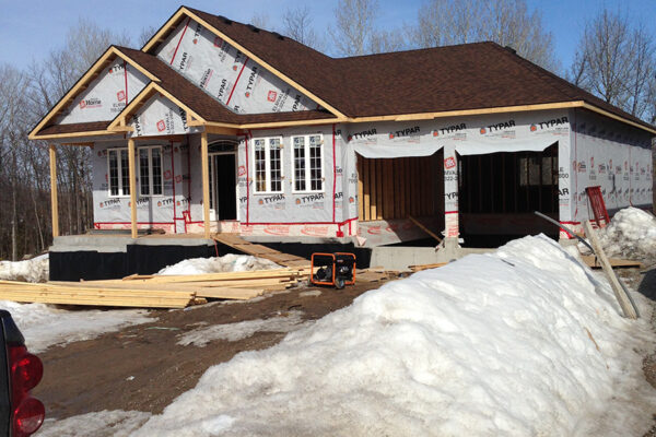 finished foundation and framing for a new residential home - J.R. Construction LTD - midland on