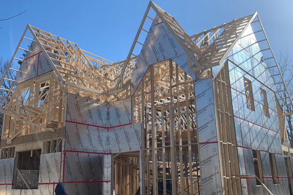 custom wooden framing and insulation for a large residential home - J.R. Construction LTD - midland on