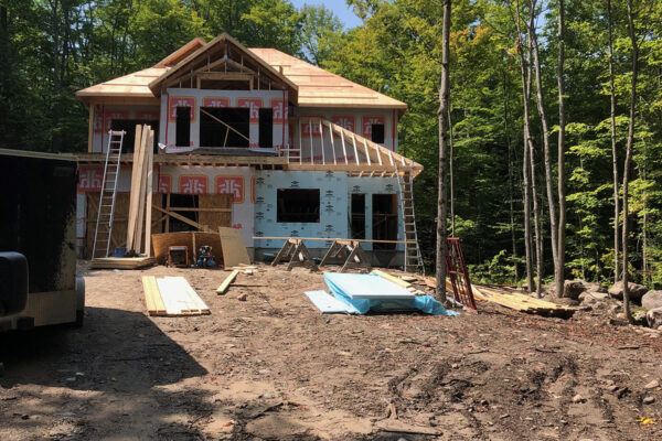 front view of framing for a large residential home - J.R. Construction LTD - midland on
